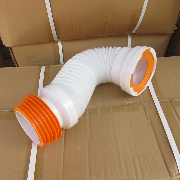 New PVC yellow toilet waste flexible closestool sewer pipe