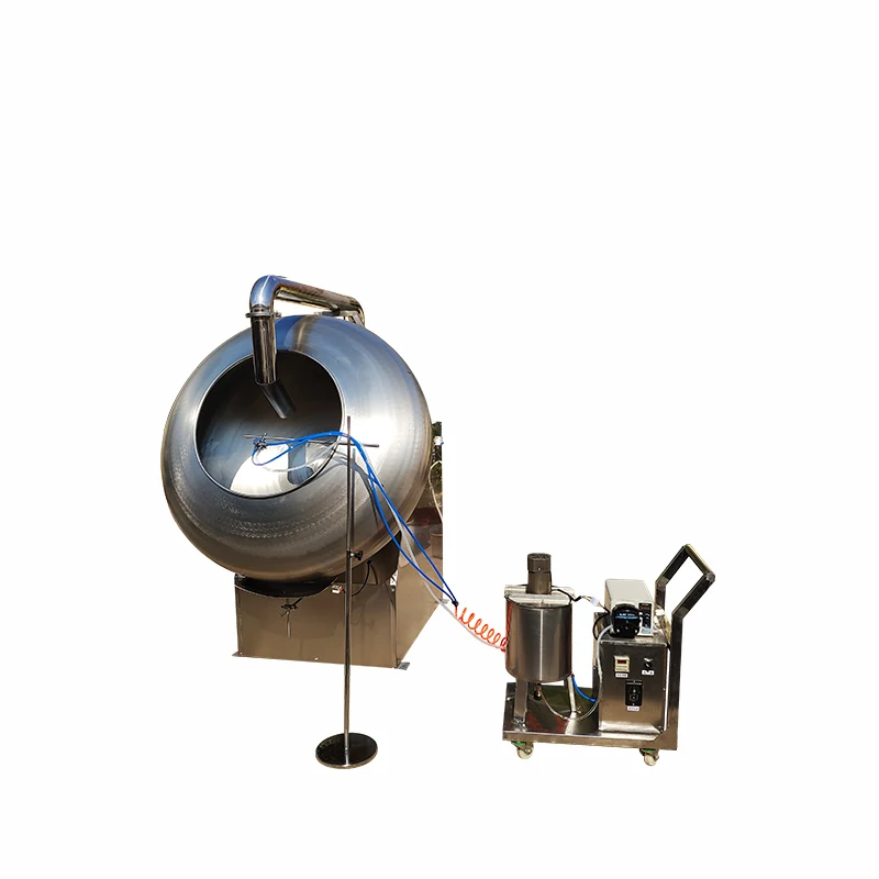 Spray powder sugar coating pan machine nuts chocolate tapioca pearl machine