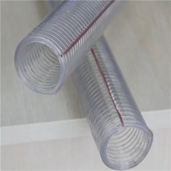 Food Grade Transparent Steel Wire Reinforced Spiral Pvc Hose Pipe 8Inch 10Inch Flexible Water Pvc Suction Hose 50Mm