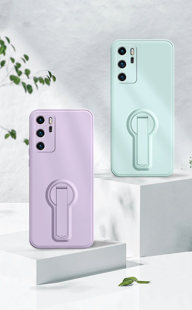 2021 new color candy phone case with stents for huawei p40 lite