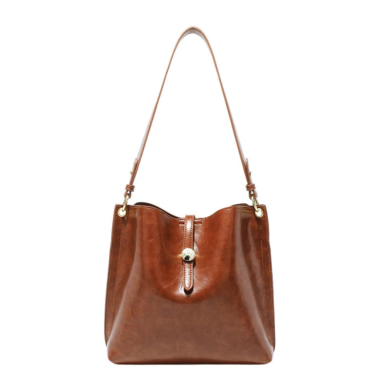 new fashion wholesale manufactures luxury brand designer custom classy simple PU leather hand shoulder bags bucket bag for women