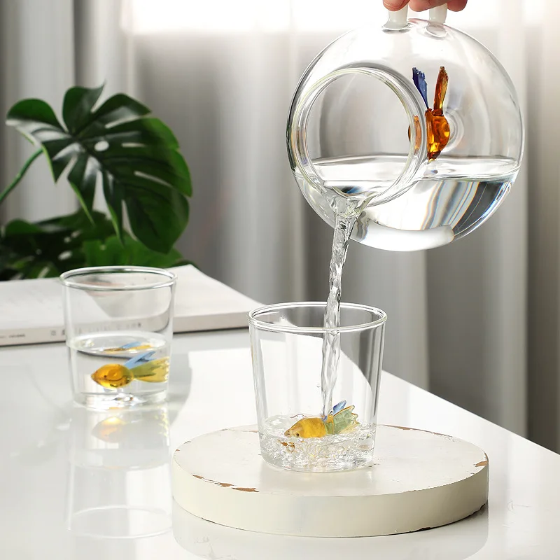 Large Capacity cute belly pot three-dimensional cute animal farm Kettle High Borosilicate glass pot