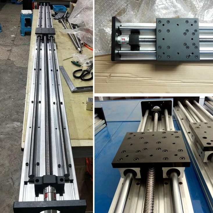 100mm stroke SBR150mm wide high precision heavy duty ball screw linear guide rail motion for cnc machine