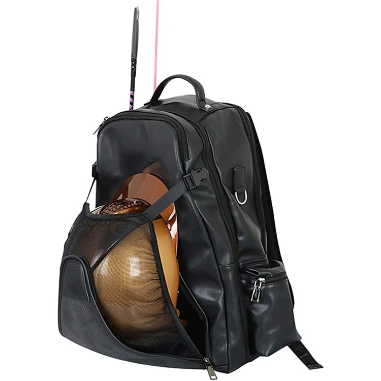 PU Leather Waterproof Equestrian Backpack Horse Riding Equipment Can Put Boots Helmet Outdoor Utility Carry Bag for men women