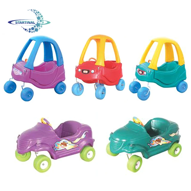 Indoor children ride on toy plastic cartoon car for kindergarten