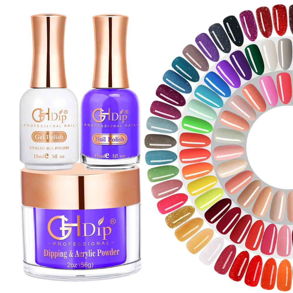 2000 Purple Colors Glitter Nail 3 in 1 Acrylic Dipping Powder 2oz/jar