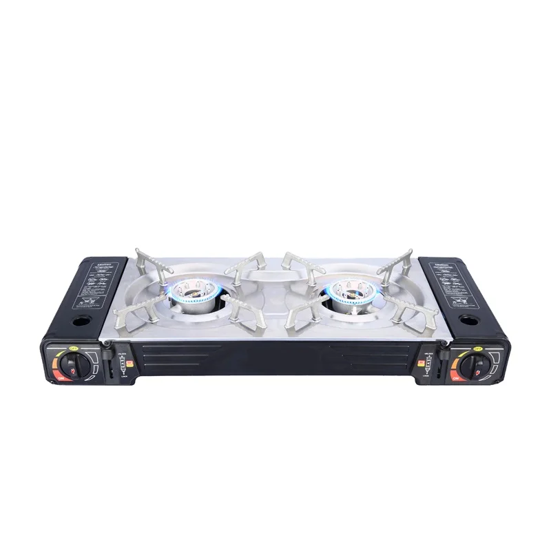 Hot  Sales  Gas Stove 3 Burners Stainless Steel Table Household Free Spare Parts Gas Cooktops Electronic Ignition
