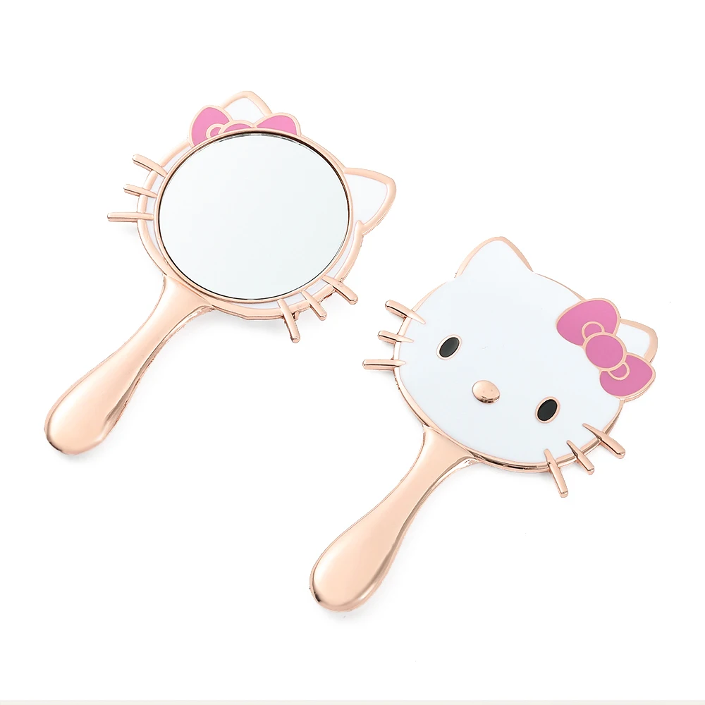 Косметическое зеркало Kawaii Kitty Cat ручное косметическое для девочек инструменты макияжа ручка милое