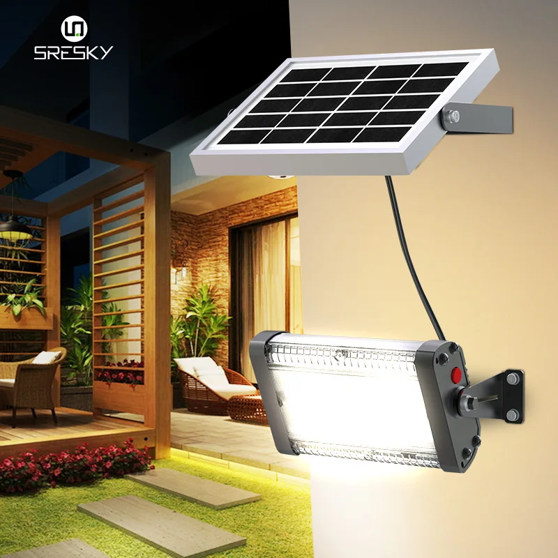 Safe and reliable high bright outside solar power flood lamps waterproof remote control 30w 60w wall solar led light with timer