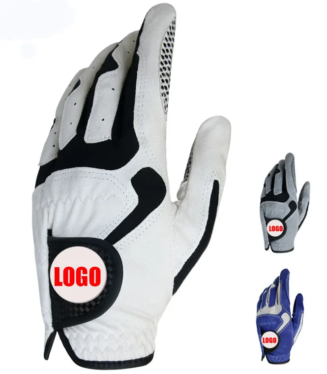 
Amazon Hot Sale Cabretta Leather & Microfiber golf gloves Anti-Slip soft durable Custom Logo 