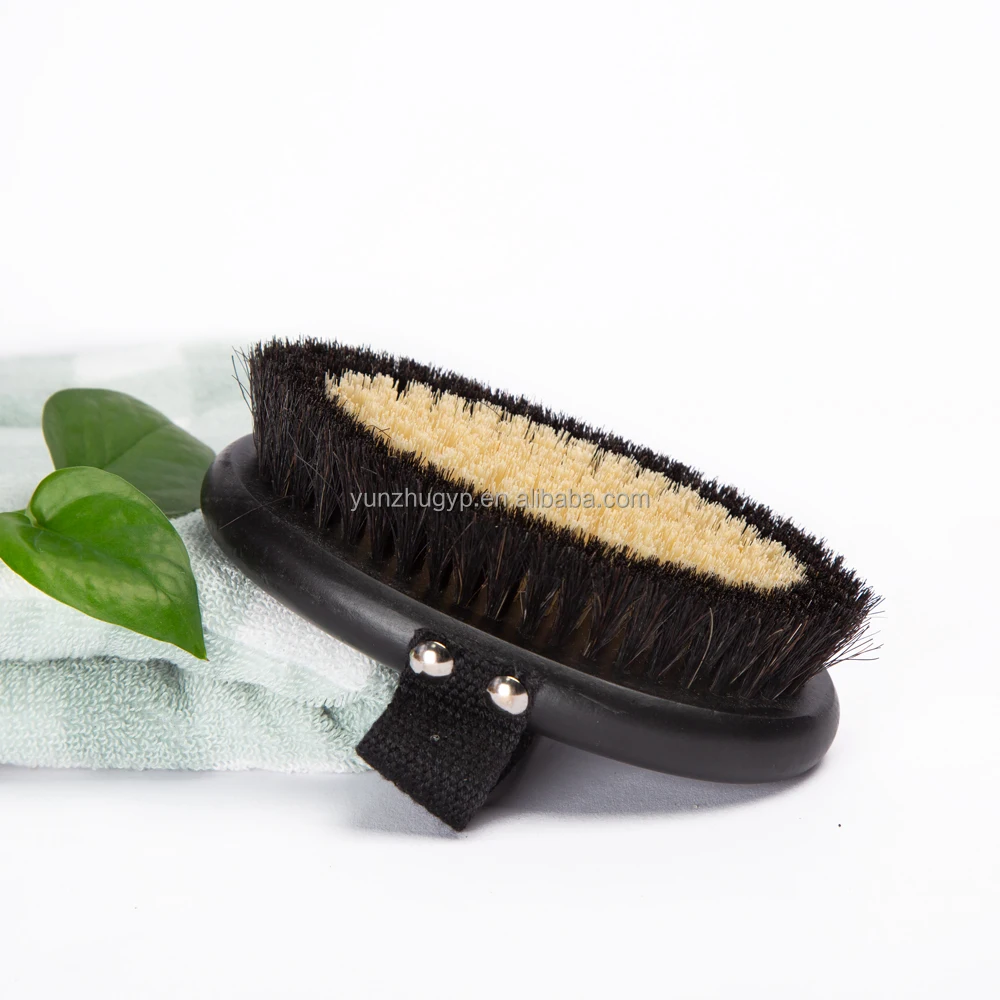 Two-color bristle bath brush, soft and hard mixed bristle bath brush, sisal bath brush