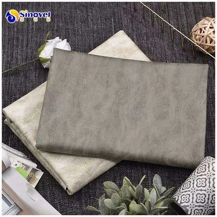 Free Sample factory hot sale soft bronzed suede fabric with backing fleece for home decor bags shoes toy