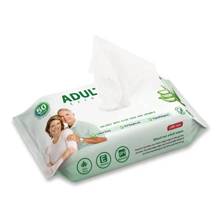 Wholesale Unscented Alcohol-Free Natural Ingredient Adult Wet Wipes for Gentle and Refreshing Use