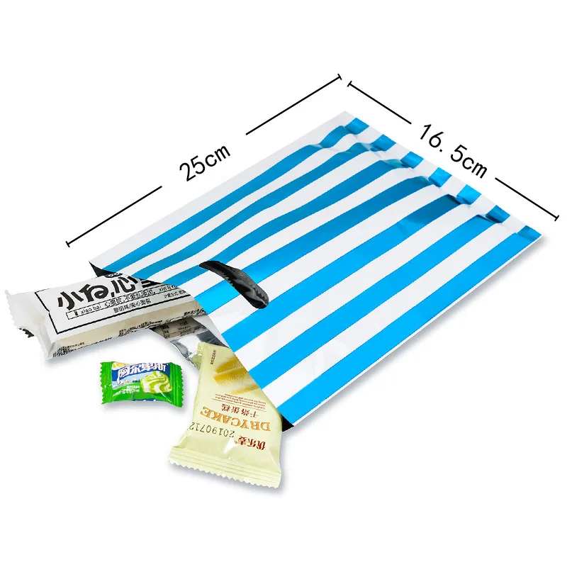 Birthday party aluminum film bag stripe return gift bag