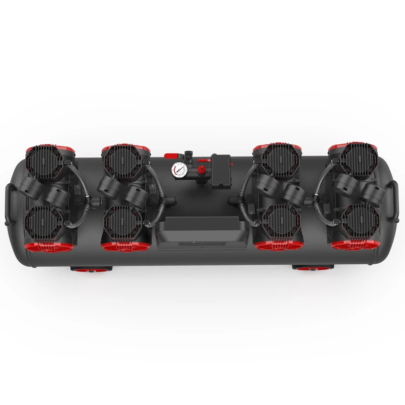 AC 220v 60hz Silent Air Compressor 120liter Tank 4hp 4 Piston Air Compressor Oil Free