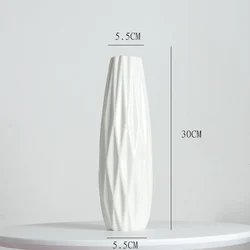 Wholesale Ceramic jade vases creative modern white minimalist for home living room decorations hydroponic flower arrangement