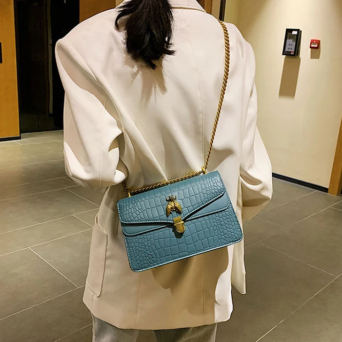 2022 New Korean Version Chain Messenger Bag Fashion Shoulder Womens Chain Small Square Bag