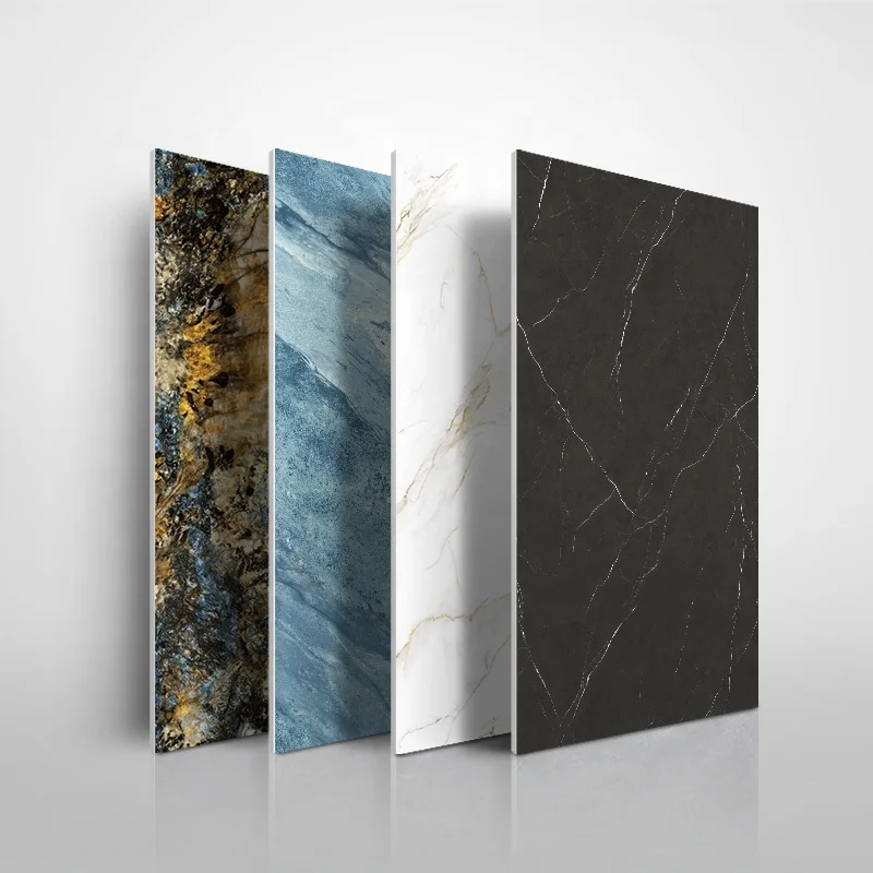 160x320cm Bathroom Wall Tiles Porcelain Polished Glazed Slab Floor Gold Sintered Stone Marble Tile Floor Tiles For Living Room
