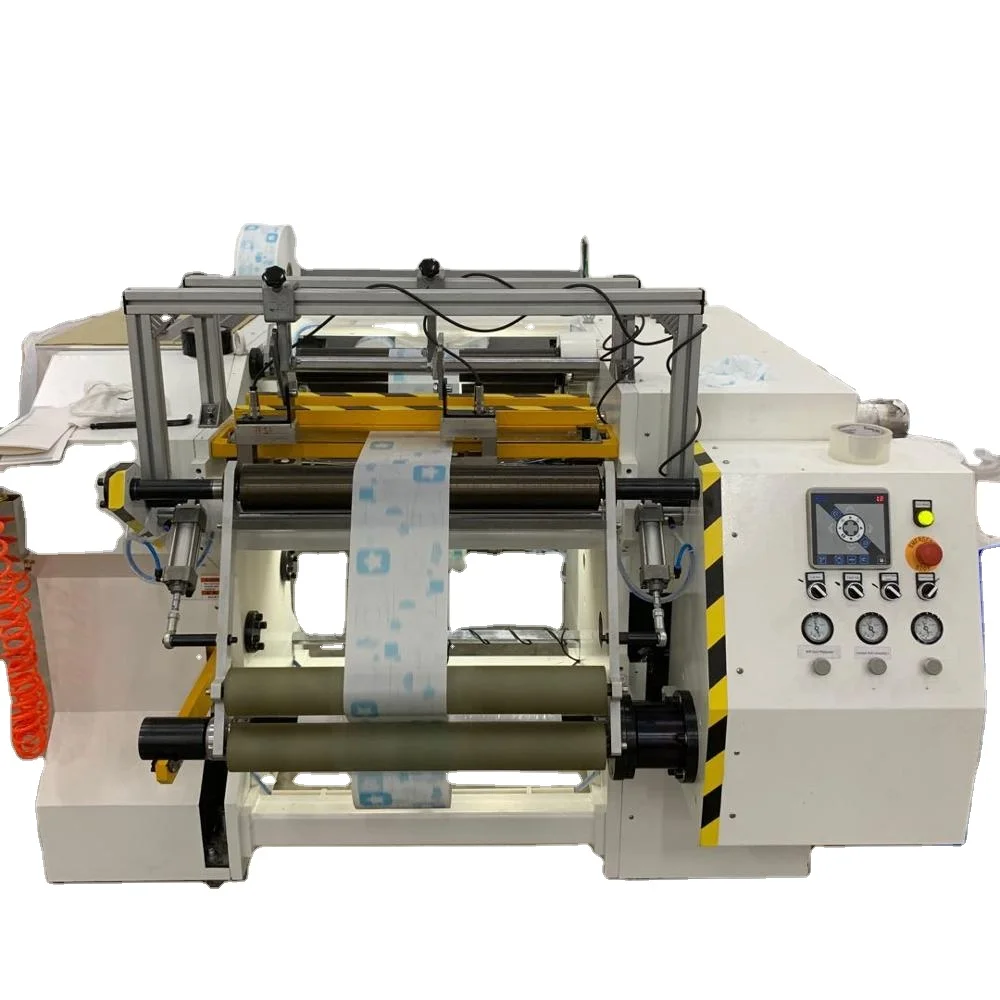 
Rewinding machine for madical using baby diaper PE breathable lamination printing film slitting machine 
