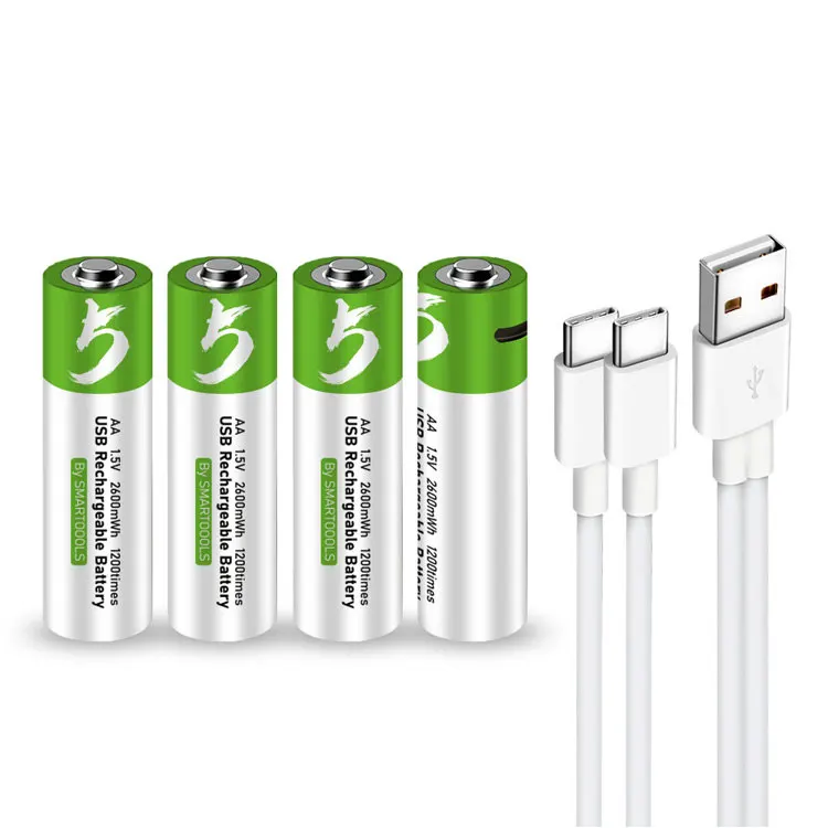 Smartoools Кабель с разъемом типа C USB Перезаряжаемый порт АА батареи не R6p AA 2600mWh Sum-3 1 5 V марганцево-Цинковый сухой элемент для фонарика