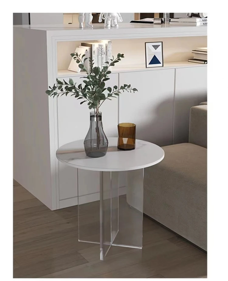 clear acrylic nail side coffee tables  round legs decoration center  wedding