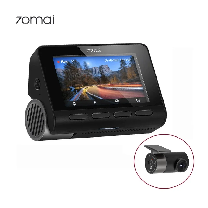 Xiaomi 70mai Dash Cam A800S Car 3 inch 4K Dash Camera GPS Night Vision Parking Monitor Front and Rear Car Black Box 70mai