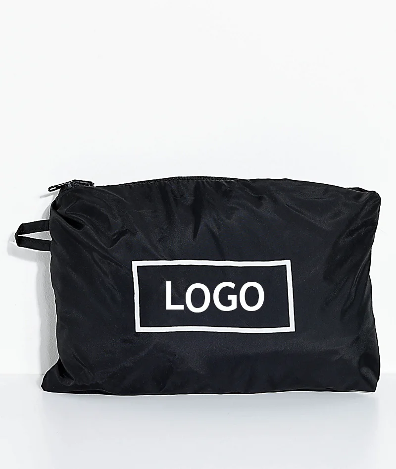 Reflective Tapered Mens Quarter Zip Pullover Custom Men Coaches Jacket Black Anorak Jacket