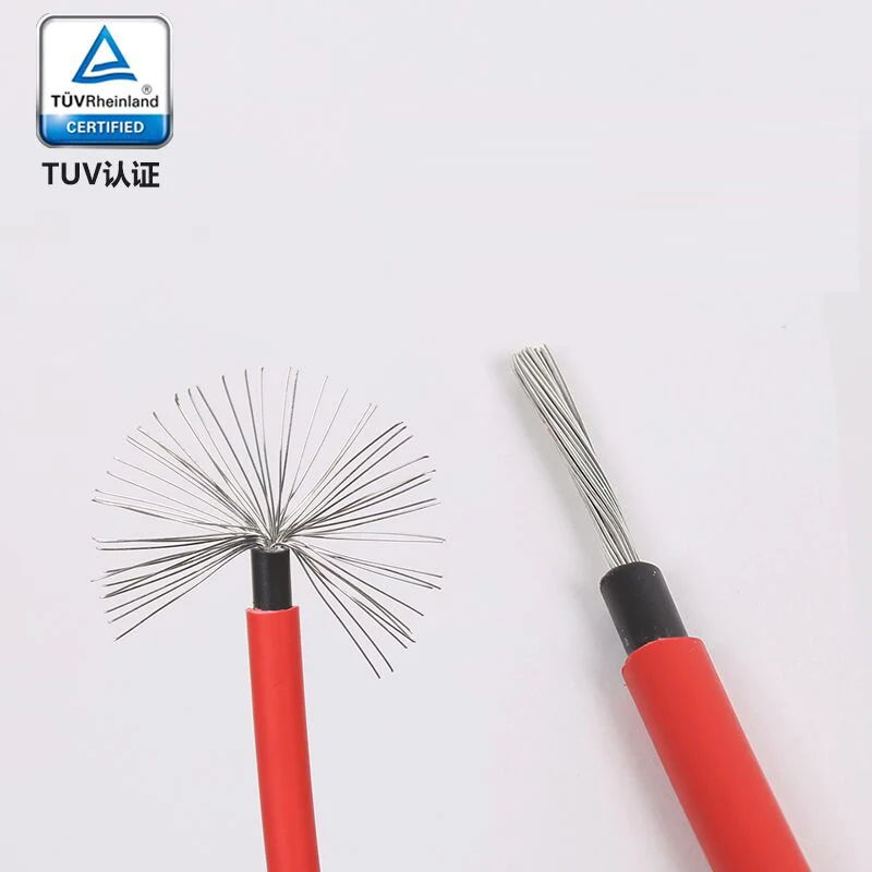 TUV Certified photovoltaic cable PV1-F tinned copper multi-strand double sheathed solar DC photovoltaic cable