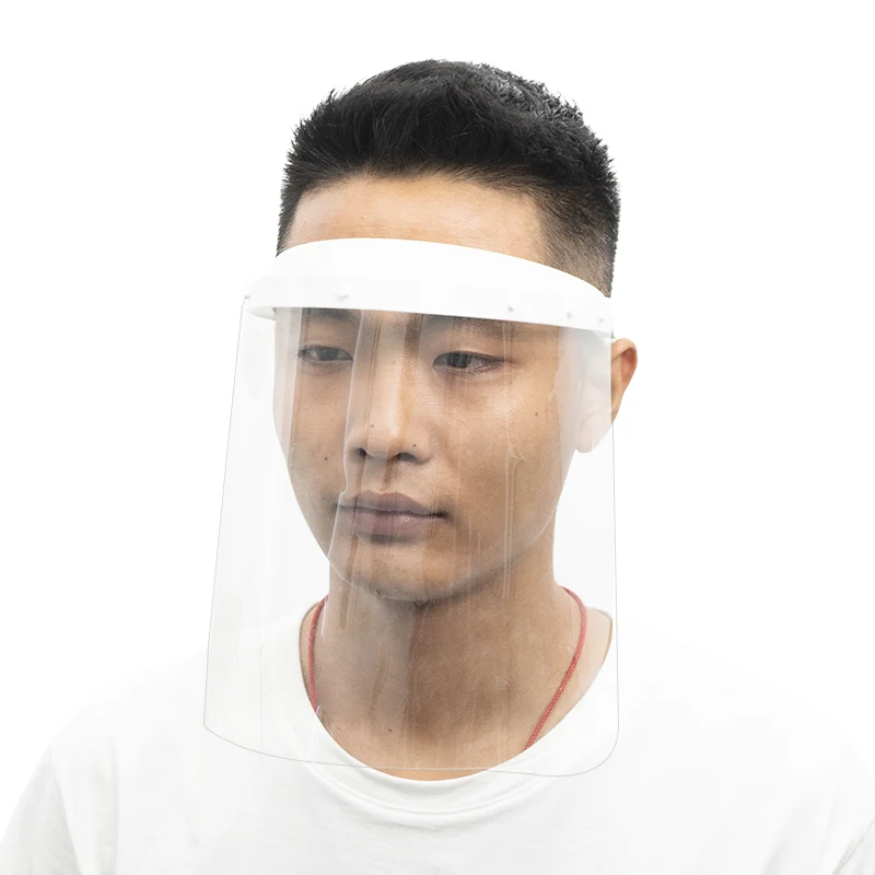 In Stock Transparent Anti Fog Face Shield Custom Logo Color Adjustable Face Shield