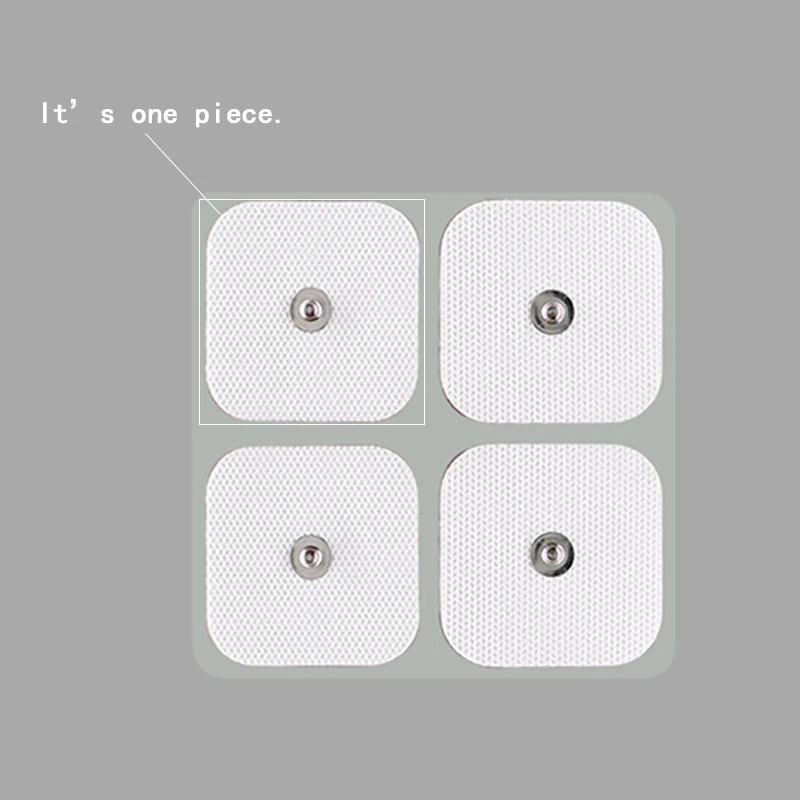 Conductive Gel Pad Manufacturer 5*5Cm Patens Snap Reusable Electrode Pads Conductive Tens Gel Electric Stimulator Pads