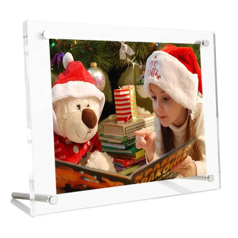 Отдельно стоящая прозрачная настольная рамка фотография сертификат постер дисплей A4 акриловая рамка с винтами