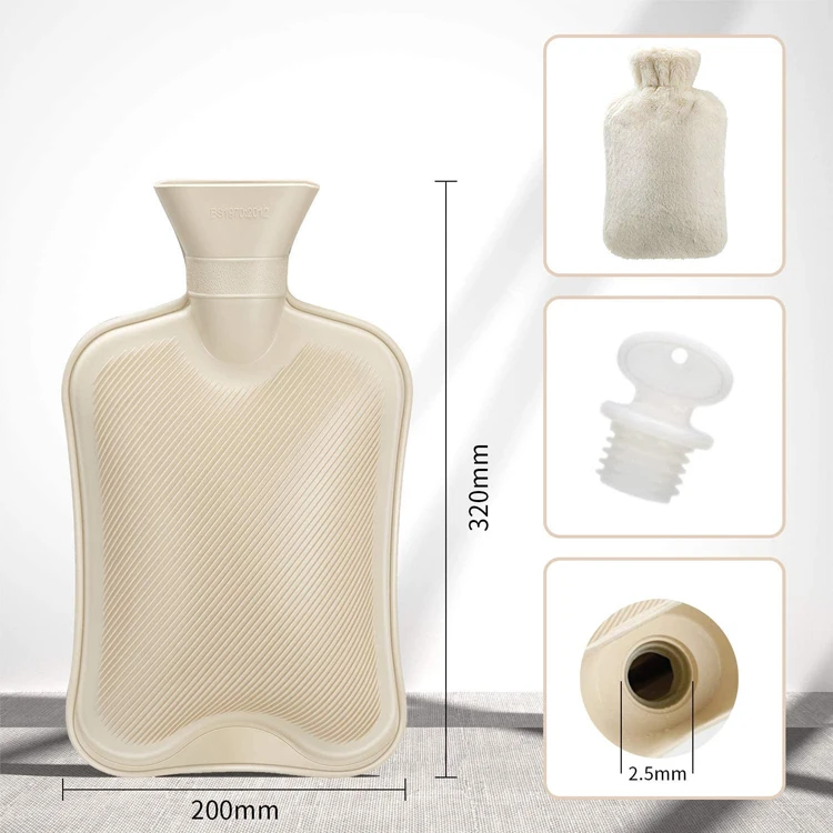 Best Selling Products 2022 Wholesale Custom Rubber Hot Water Bag with Plush Cover