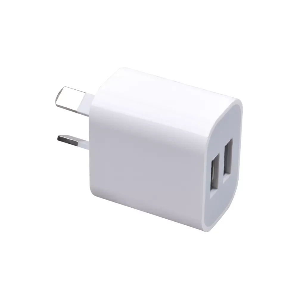 Australia plug  Double socket USB Power Adapter SAA certification 5V/2.1A Wall Charger AU home chargers Travel fast charging