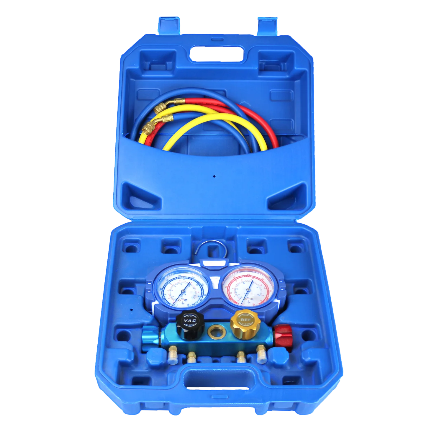 china HVAC/R precision auto ac refrigeration four way pressure manifold gauge set HMG-4-R32-II