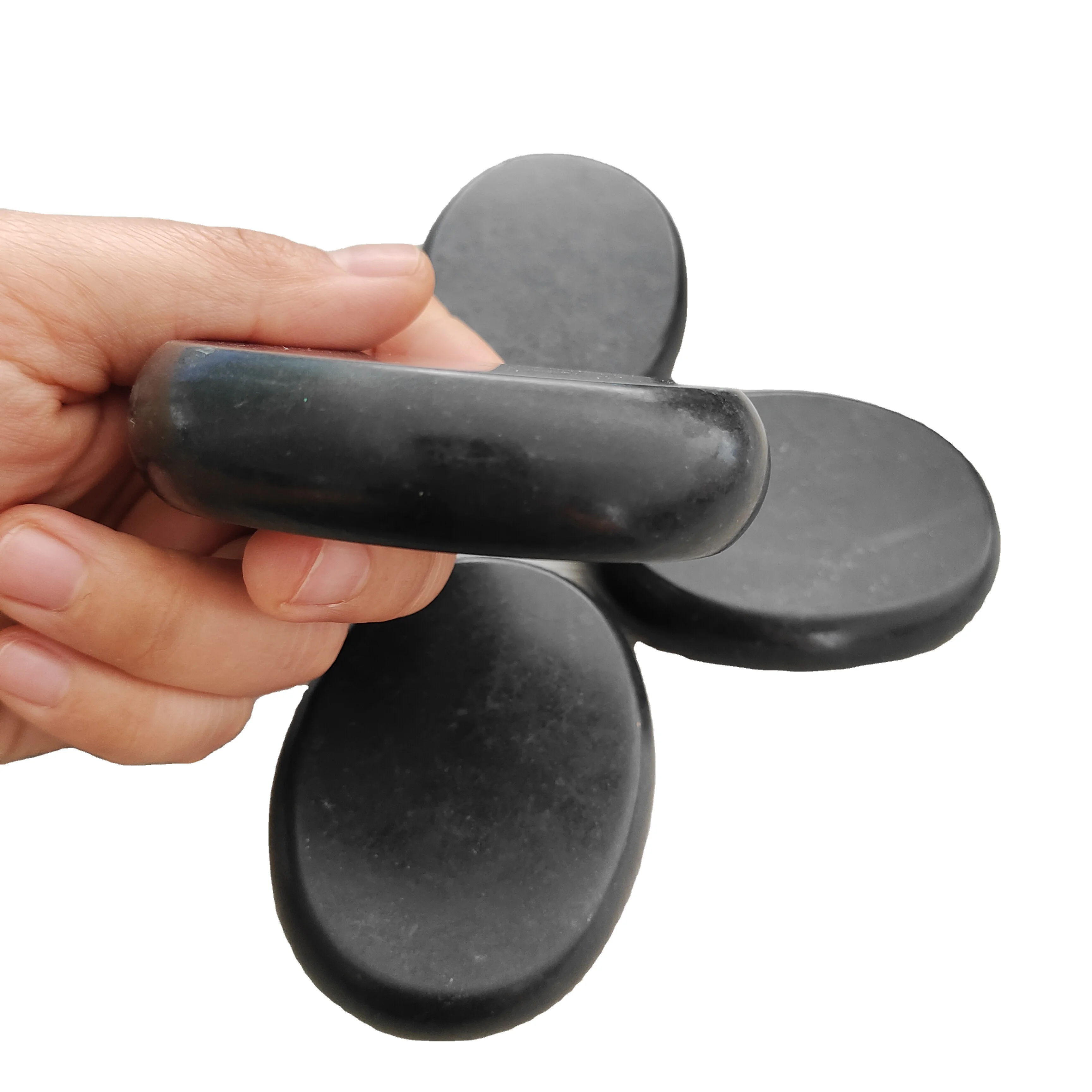 2024 Holding Stone Hot Massage Stones  for Spa Body Relax (8x6x2cm) Middle Size Oval Shape