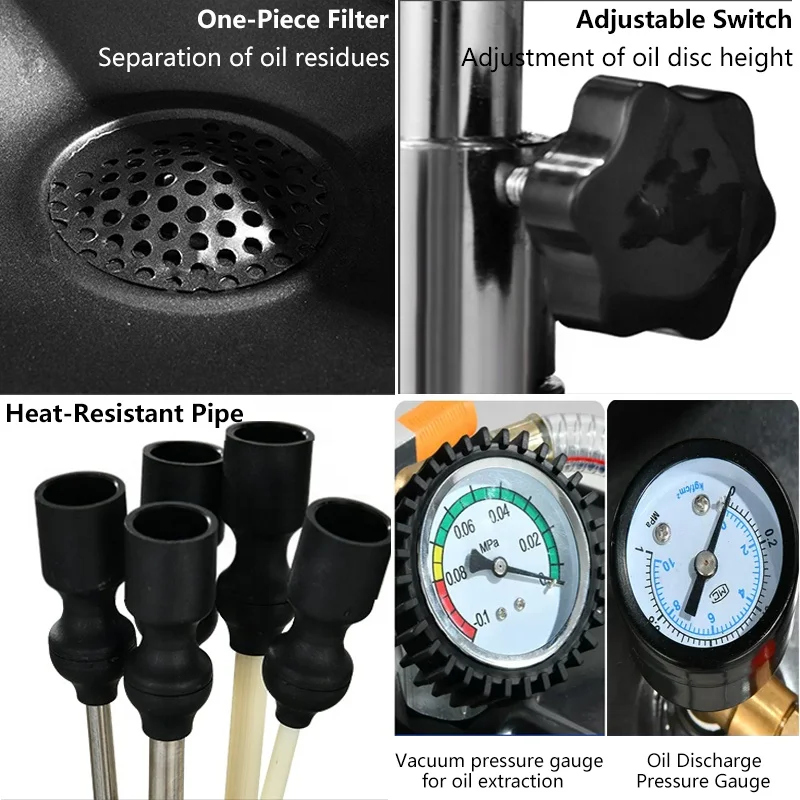 35L 70L 80L 100L Car air pneumatic waste engine car oil filter drain collector auto oil extractor suction machine with pan