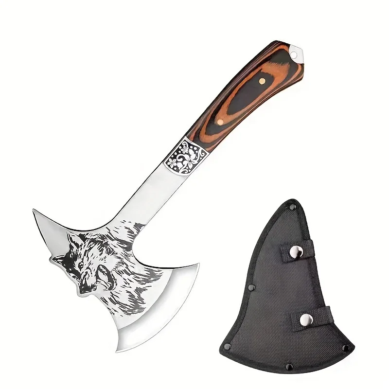 Manufacturer Supplier High Quality Stainless Steel Survival Axe Multipurpose Spear Point Blade Ideal Outdoor Tool for Men