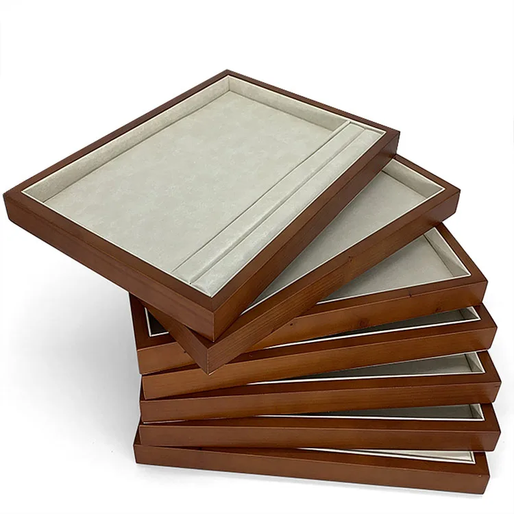 XIANGYU Factory Wholesale Custom Special Paint Wood Serving Jewelry Ring Necklace Trays