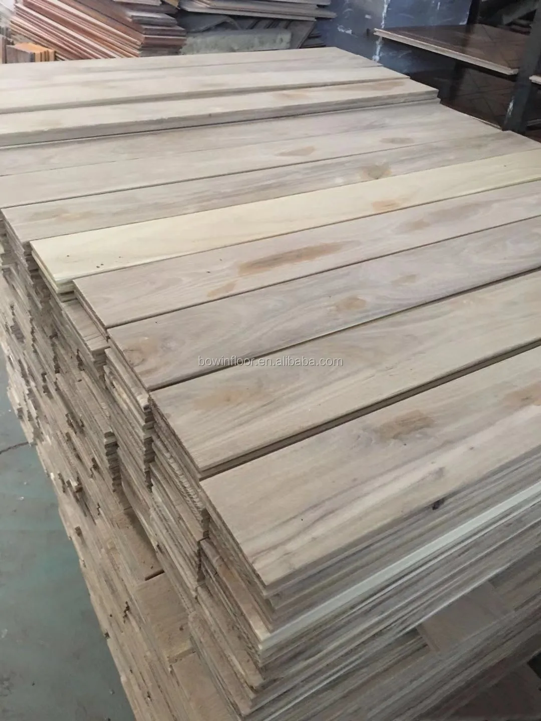 Asian teak unfinished hardwood flooring
