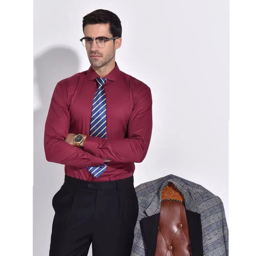 Высокое качество 100% хлопок Оксфорд с длинным рукавом мужская рубашка для мужчин YS050