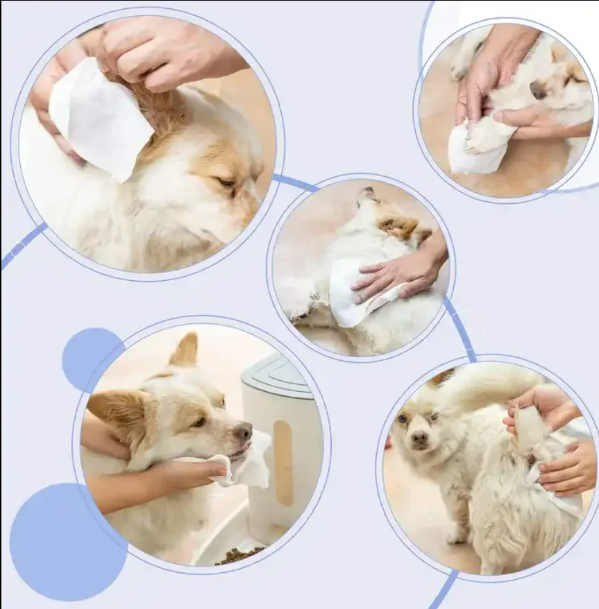 Petdom Pet Grooming Cleaning Safe And Mild Puppy Eye Cleaning Wipes Pet Alcohol Free Wipes Hypoallergenic Cat Dog Wipes