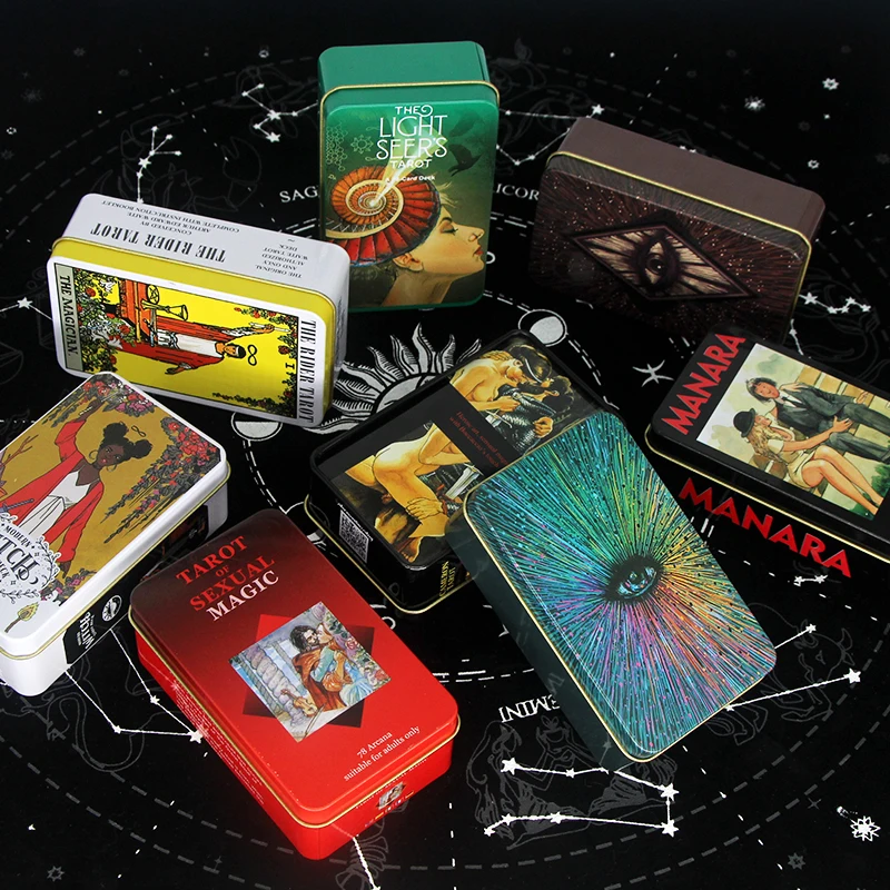 50 Latest Styles English Tarot Decks Wholesale Divination Board Game Carta De Tarot Oracle Tarot Card with Guidebook