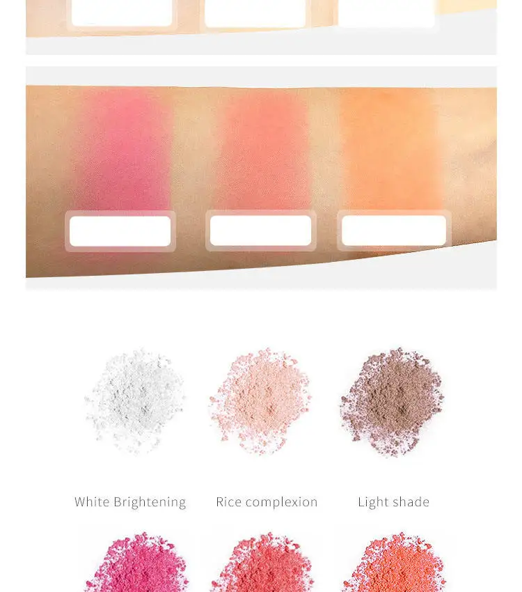 Cheek Blush Palette Professional Cosmetics Six-color Shading Powder Highlight Blush All-in-one Plate