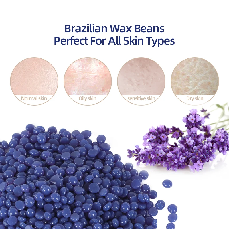 
1000g Depilatory Wax Pellet Hot Film Hard Wax Beans Female Hair Removal No Strip Plainess Hard Wax 