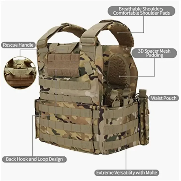 Quick Release Duty Modular Operator Assault Vest Plate Carrier Loading Molle Tactical Vest