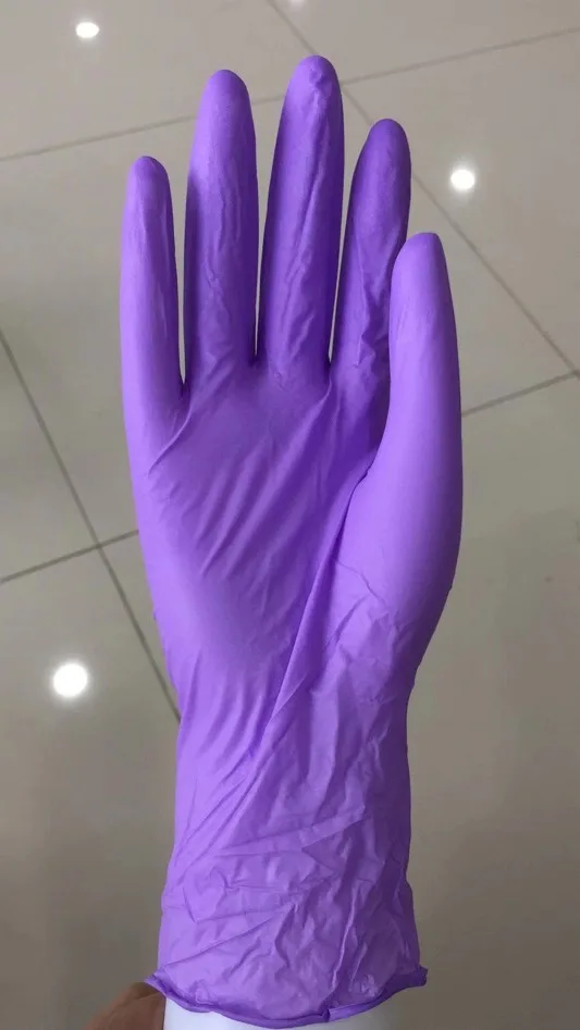 Purple Nitrile Disposable Food Home Work 4.0g 4 MIL Size XS S M L Powder Free Gloves