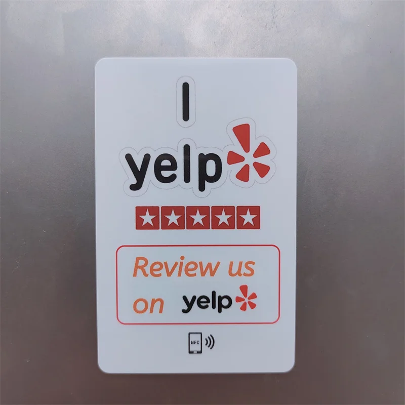 Android/iPhone Tap URL Writing Social Business Review Cards Standard NFC Facebook Review Cards