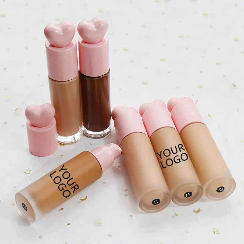 Full Coverage Liquid Foundation Private Label Foundation for All Skin Type Waterproof Sunscreen Vegan Natural Mineral Cosmetics