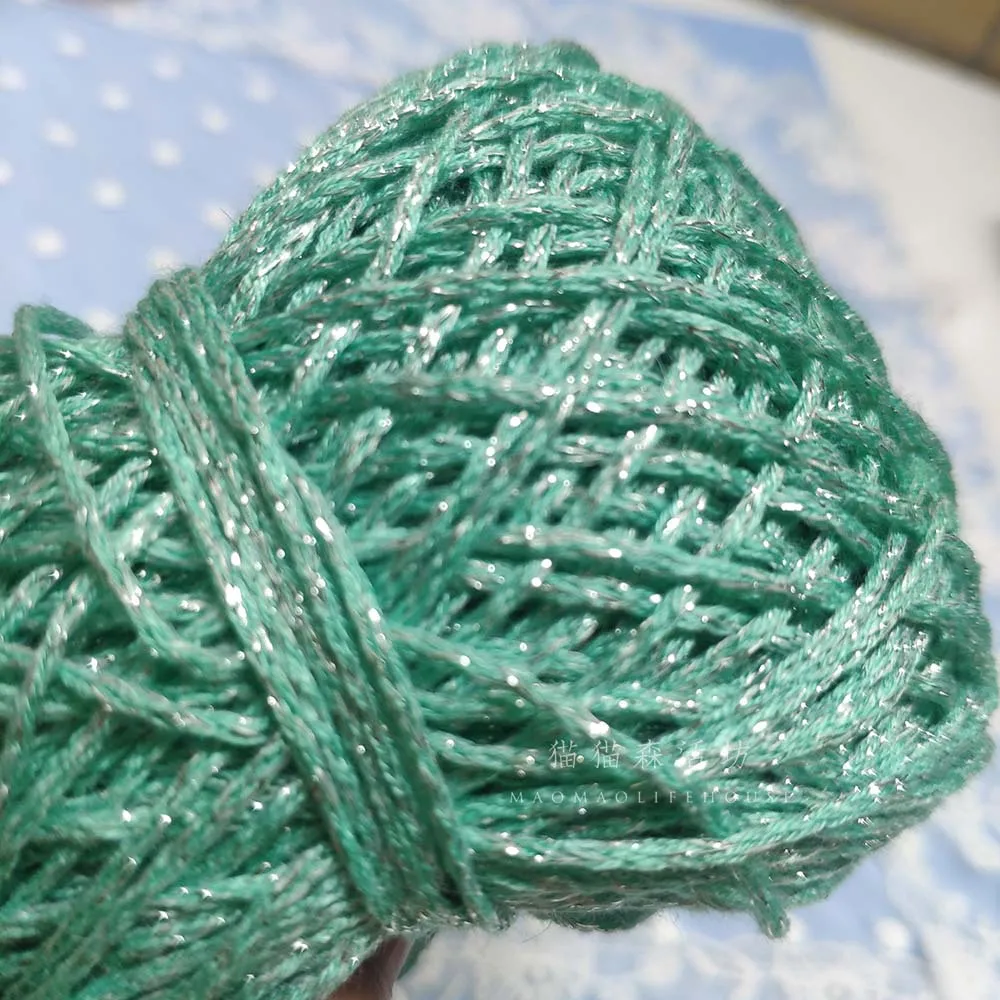 
Cotton hollow yarn with cotton coarse thread gold wool knitting doll flash light crochet thread light 