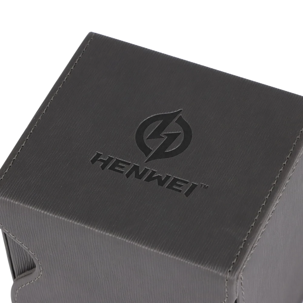 Custom High Quality Gift Custom Travel Steam Deck Carry Case Playing Card Deck Holder Pu Leather Deck Box